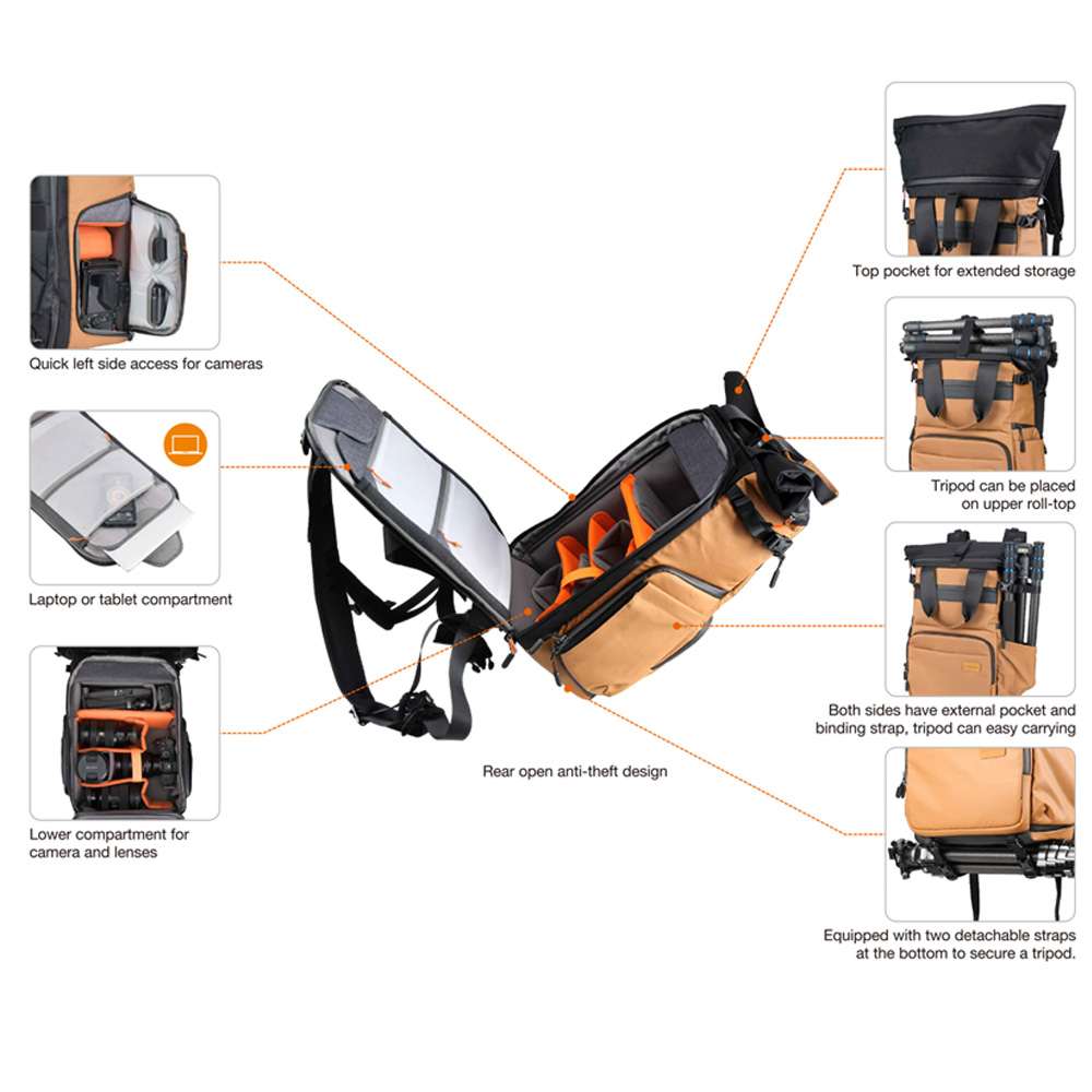 E-Image - EXPLORE 20Y Camera Backpack