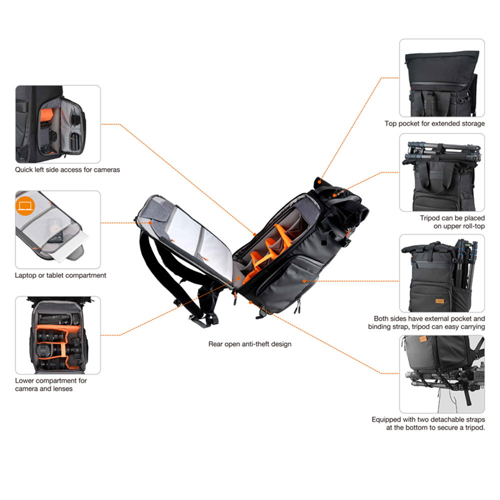 E-Image - EXPLORE 20 Camera Backpack