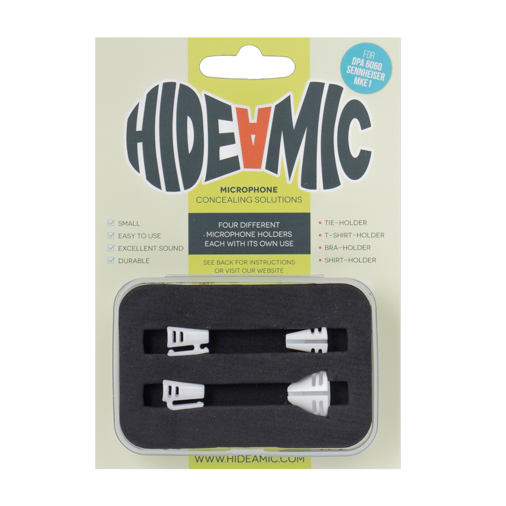 Hide a Mic - Concealer Set für DPA 6060 / Sennheiser MKE1 / Weiß