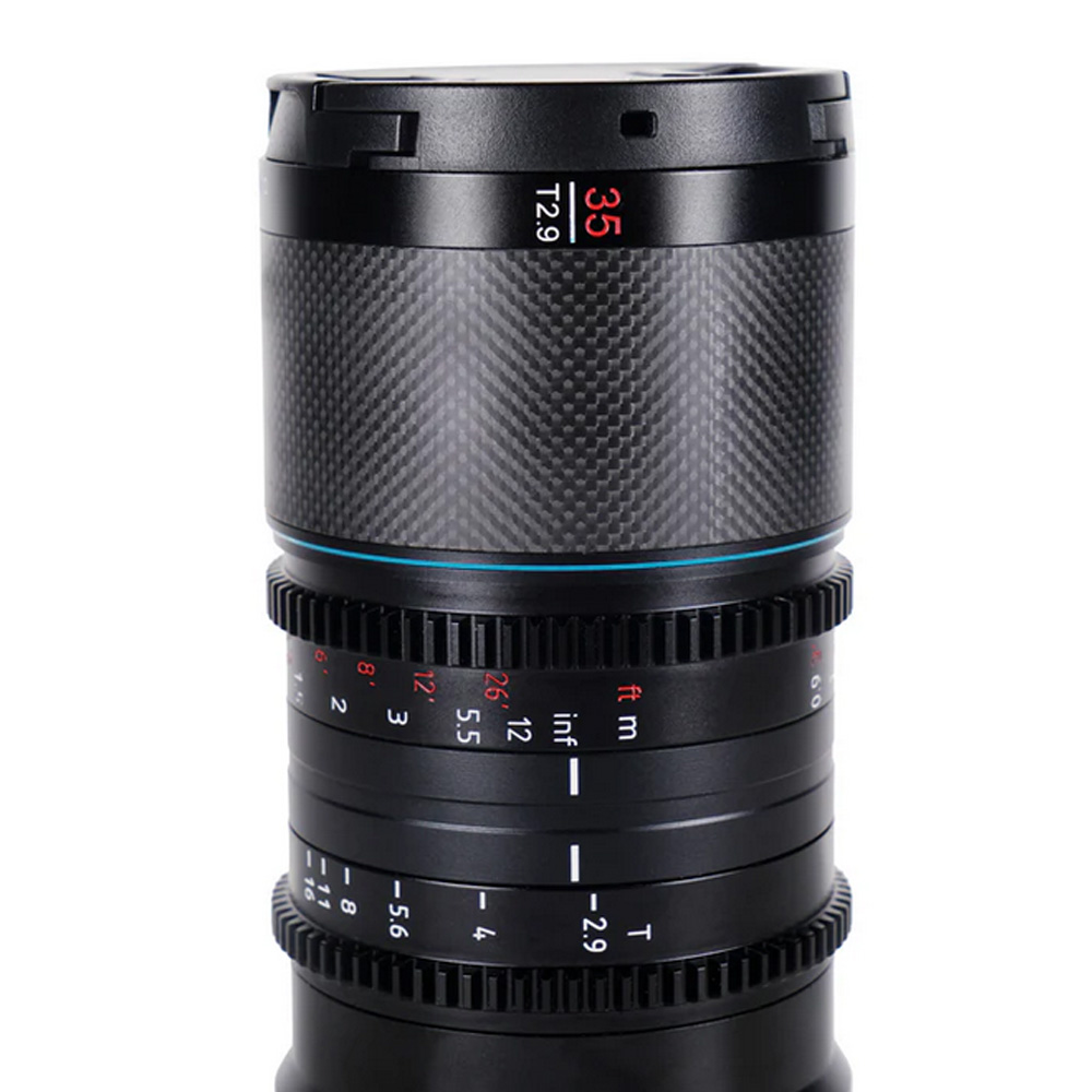 Sirui - Saturn 1.6x Carbon Fiber Vollformat Anamorpische Optik Set RF Mount (35mm, 50mm & 75mm, Blue Flare)