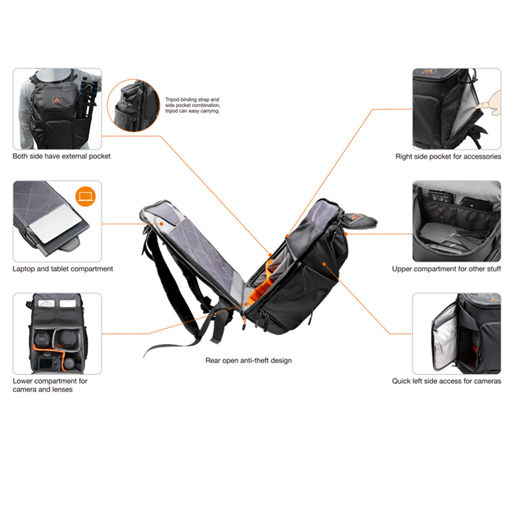 E-Image - EXPLORE 10 Camera Backpack