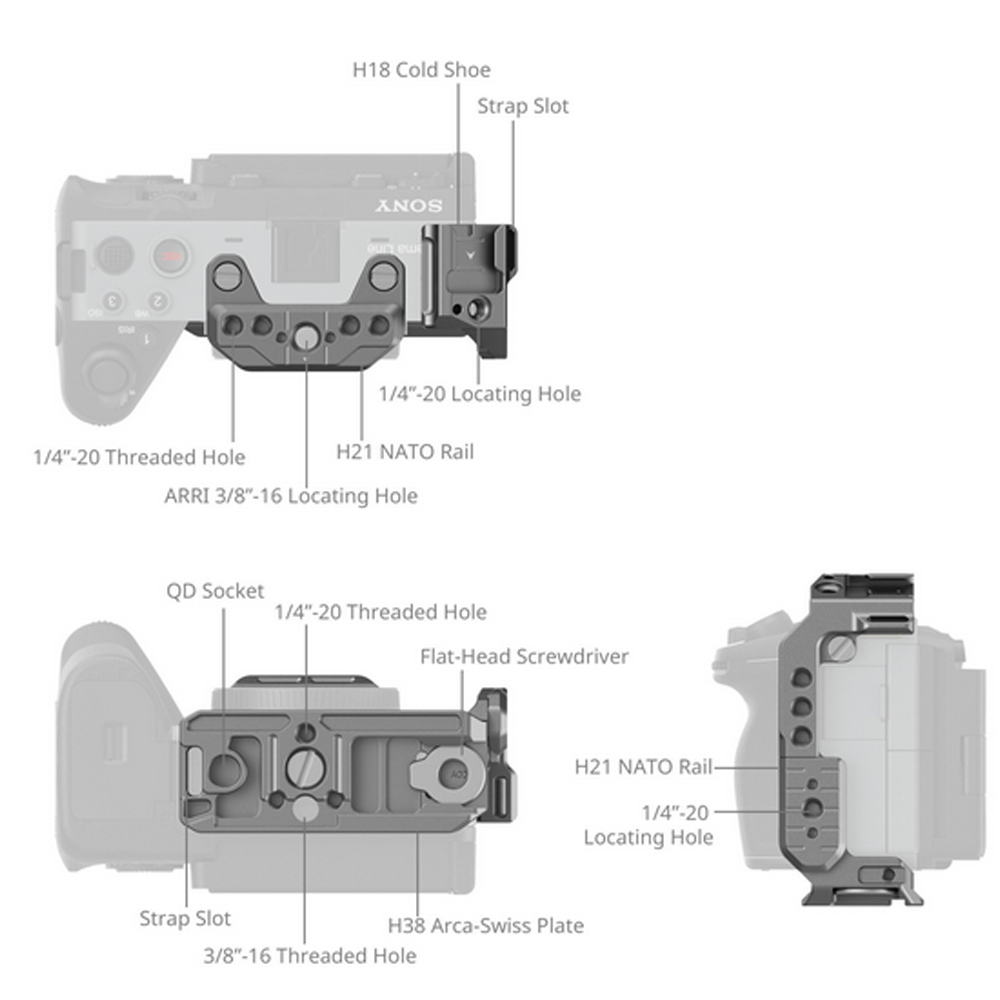 SmallRig - HawkLock Quick Release Half Cage für FX30 / FX3 - 4772